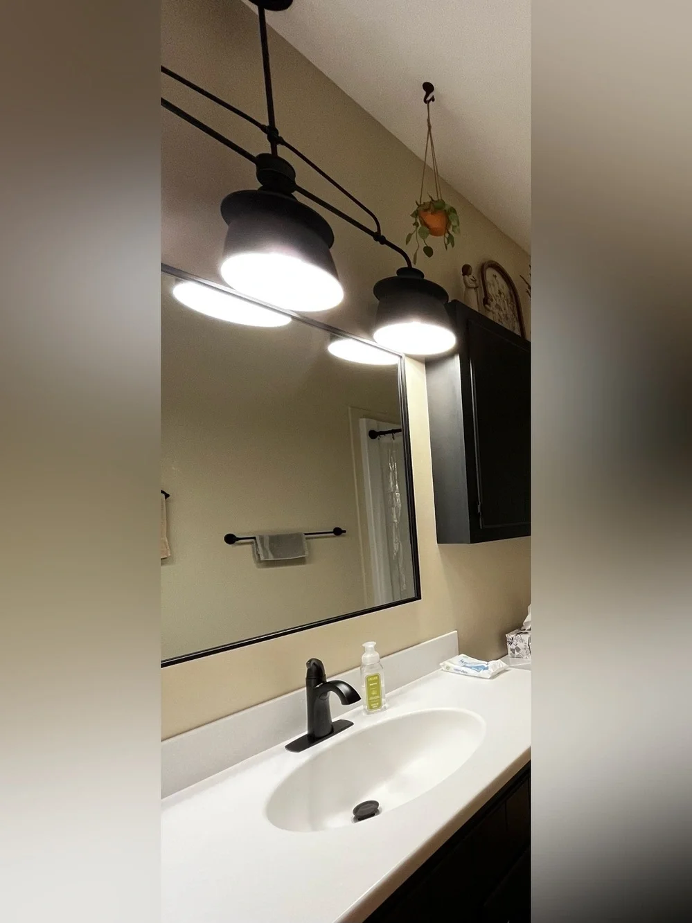 Matte Black Bathroom Vanity Light SHADES ONLY (SET OF 3)